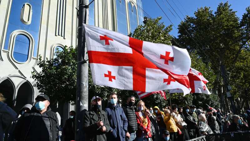 В Тбилиси началась акция протеста оппозиции